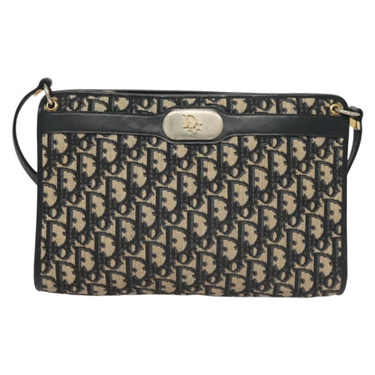 Christian Dior Vintage Trotter Canvas, Navy, Canvas, Shoulder Bag