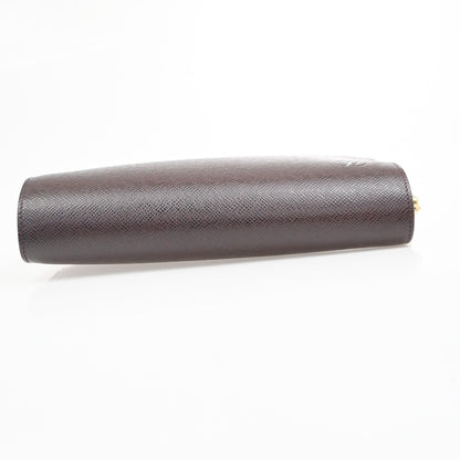 Louis Vuitton Pochette Baikal Clutch Taiga Leather, Burgundy, Leather, Clutch