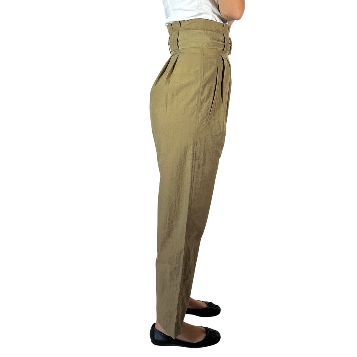 Ganni High Waisted Paperbag Trousers - Brandsamsara