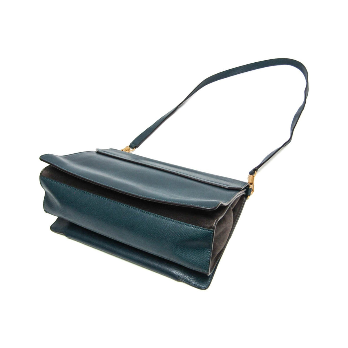 Givenchy GV3 Flap Leather with Suede, Blue, Leather, Handbag