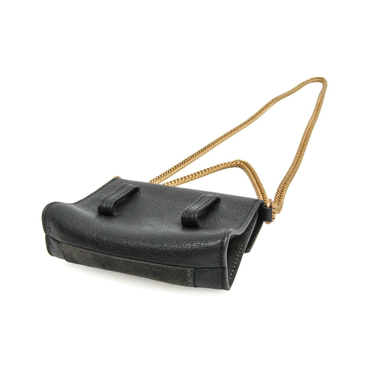 Givenchy GV3 Flap Leather with Suede, Black, Leather, Handbag