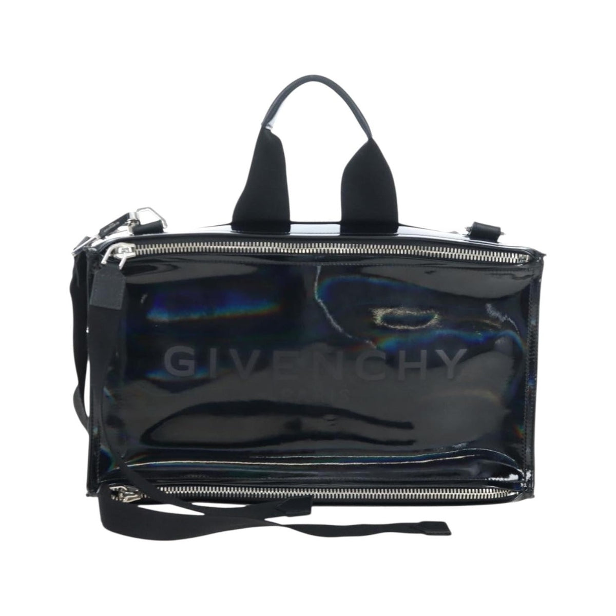 Givenchy Pandora Patent, Black, Patent Leather, Handbag