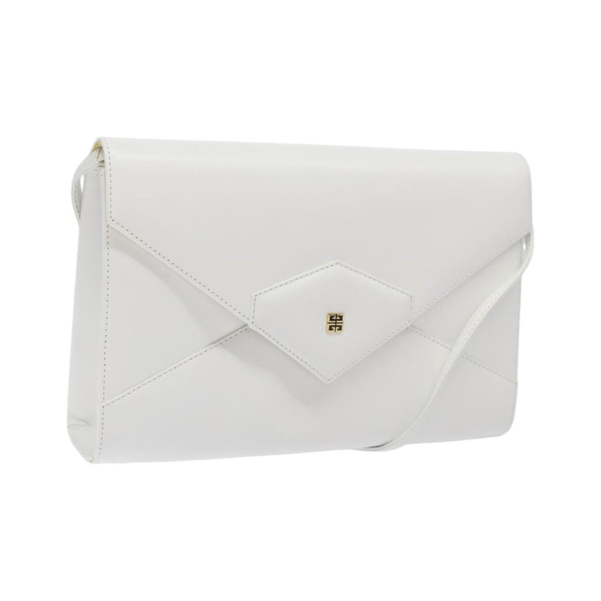 Givenchy Vintage 4G Leather, White, Leather, Shoulder Bag