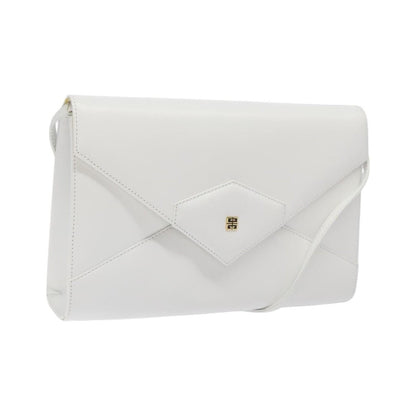 Givenchy Vintage 4G Leather, White, Leather, Shoulder Bag