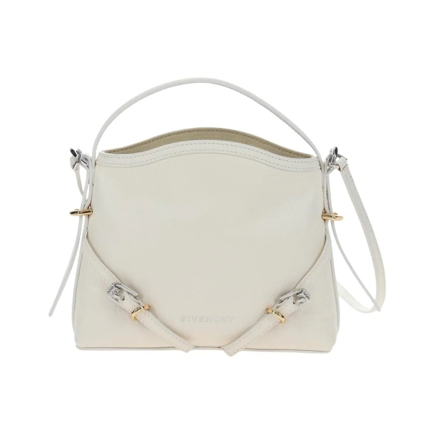 Givenchy Voyou Leather, White, Leather, Shoulder Bag