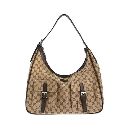 Gucci Abbey D-ring Handbag Canvas GG, Beige, Canvas, Handbag