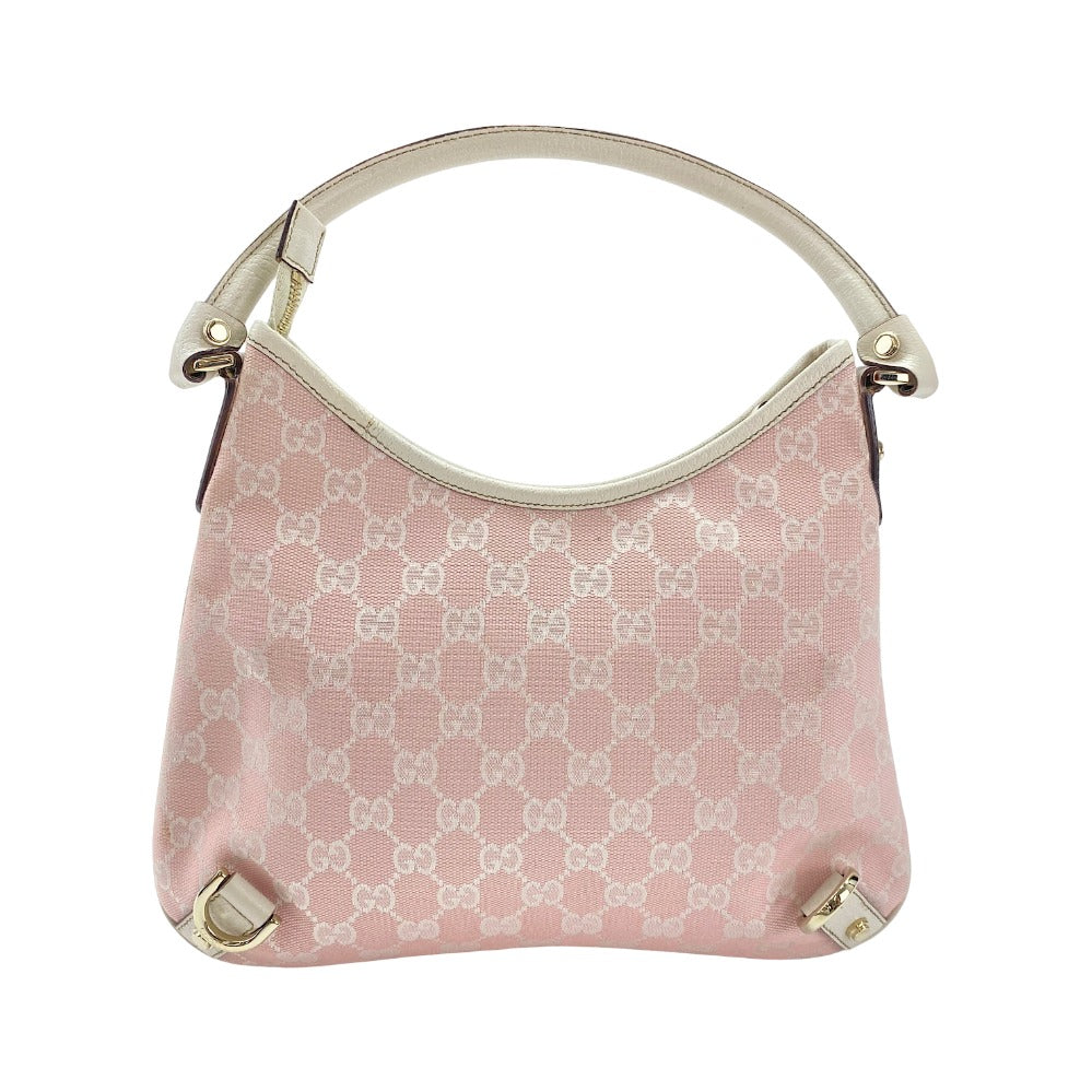 Gucci Abbey D-Ring Hobo GG Denim, Pink, Canvas, Shoulder Bag