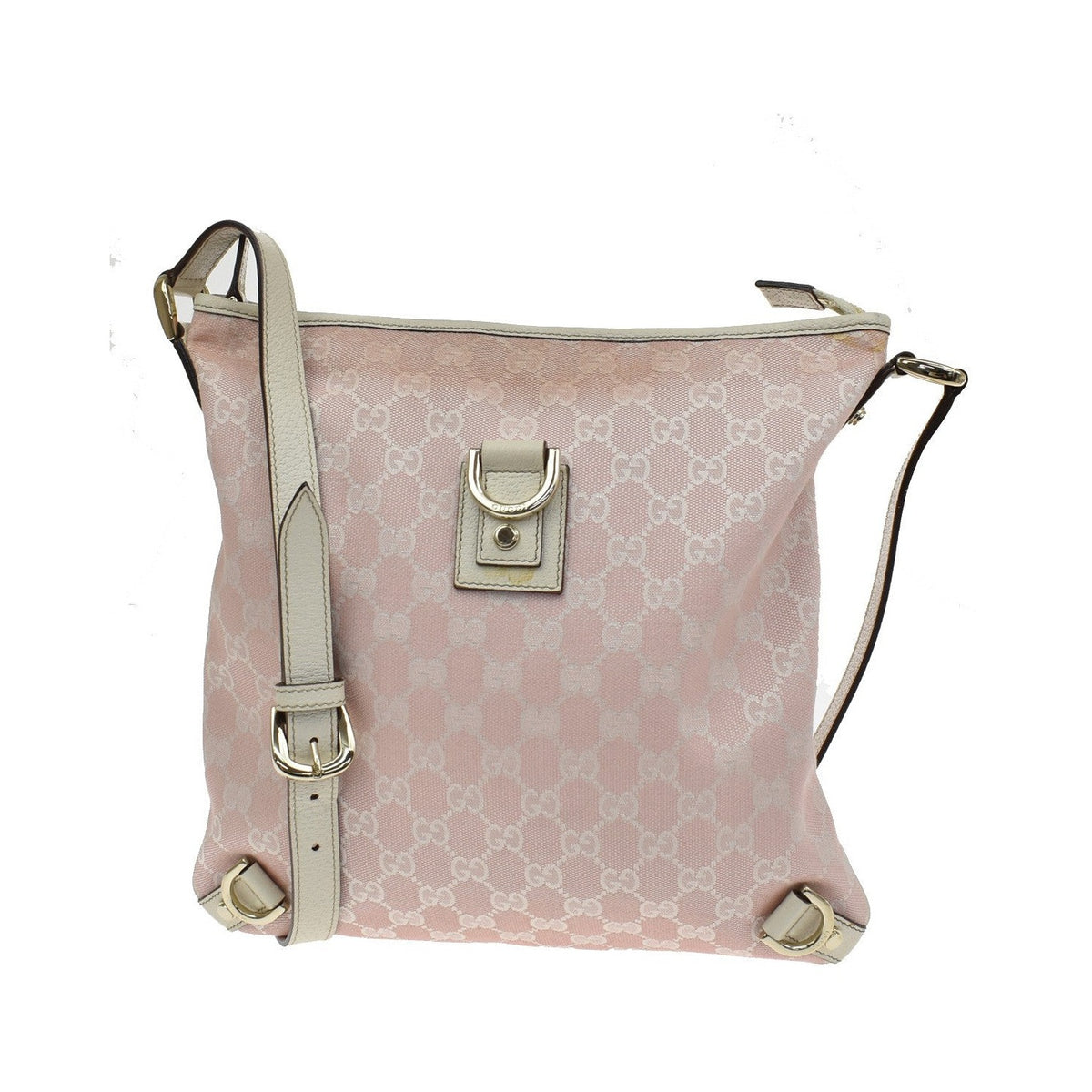 Gucci Abbey D-Ring Messenger GG Canvas, Pink, Canvas, Handbag
