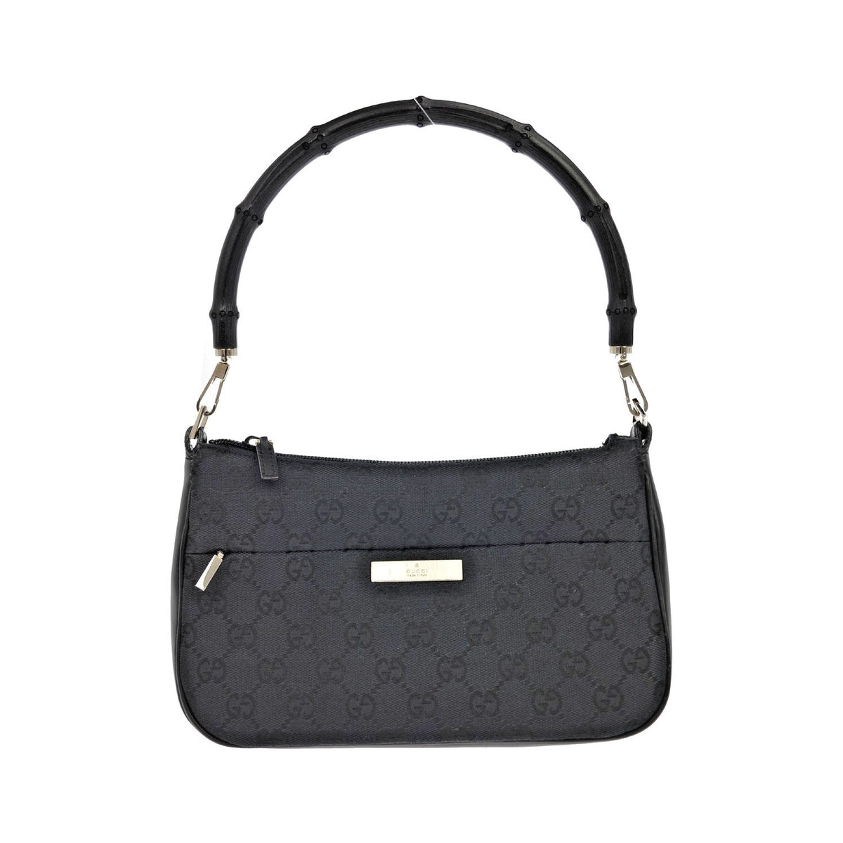 Gucci Bamboo Bullet GG Canvas, Black, Canvas, Handbag