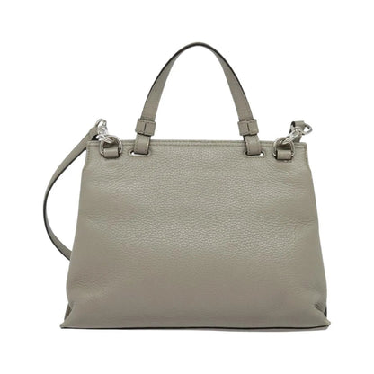 Gucci Bamboo Daily Top Handle Leather, Gray, Leather, Shoulder Bag