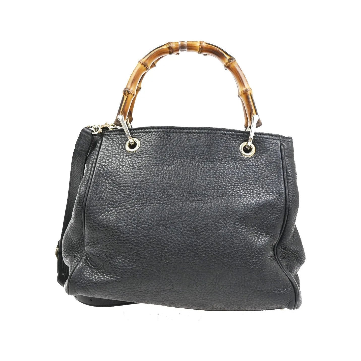 Gucci Bamboo shopper Leather, Black, Leather, Handbag