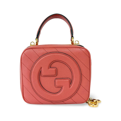 Gucci Blondie NM Top Handle Leather, Pink, Leather, Handbag