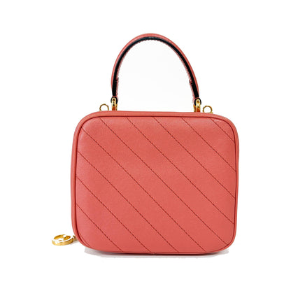 Gucci Blondie NM Top Handle Leather, Pink, Leather, Handbag