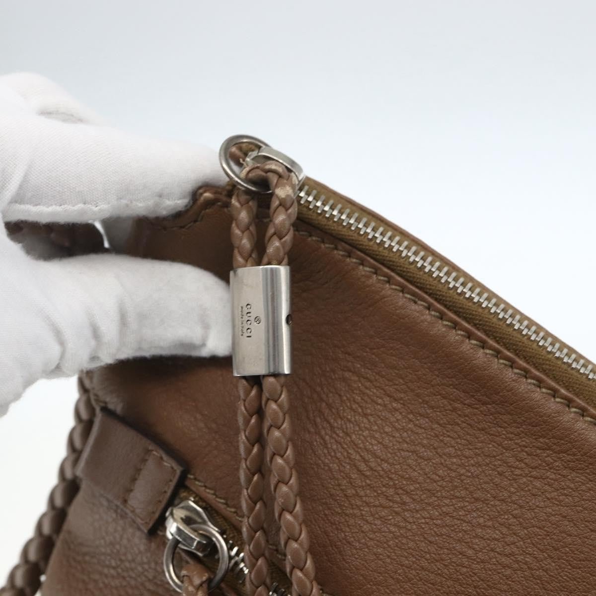 Gucci Braided Strap Zip Messenger - Brandsamsara