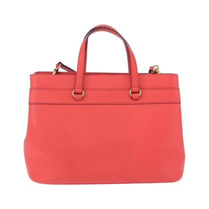 Gucci Bright Bit Convertible Leather, Red, Leather, Tote Bag
