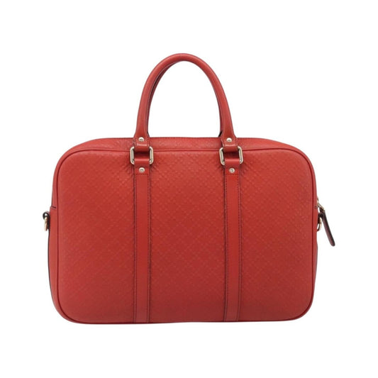 Gucci Bright Convertible Diamante Leather, Red, Leather, Briefcase