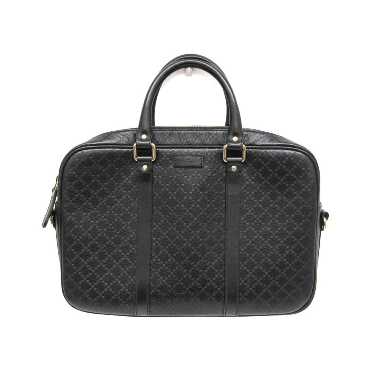 Gucci Bright Convertible Diamante Leather, Black, Leather, Briefcase