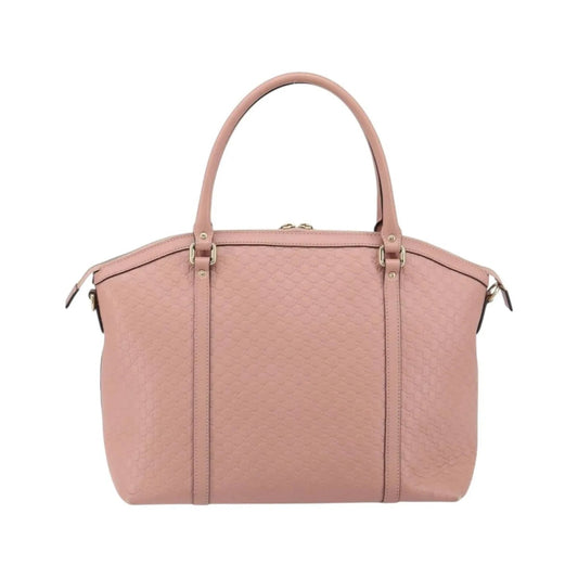 Gucci Britt Convertible Dome Satchel Microguccissima Leather, Pink, Leather, Tote Bag