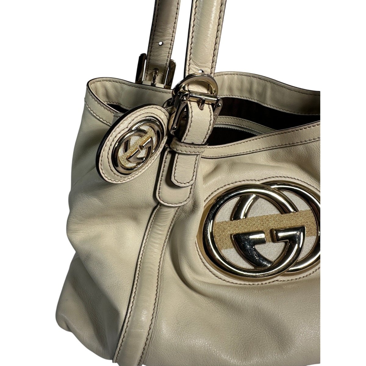 GUCCI Britt Tote Bag Calfskin Leather - Brandsamsara