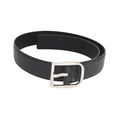 Gucci Buckle Belt Leather, Navy, Leather, Belt