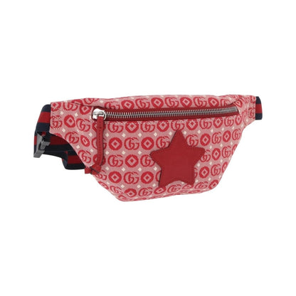 Gucci Children's Belt Printed Coated Canvas, Red, Canvas, Handbag
