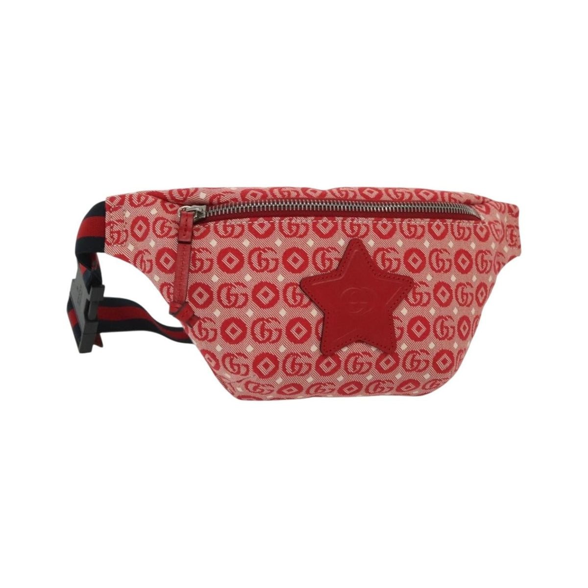 Gucci Children's Belt Printed GG Coated Canvas, Red, Canvas, Handbag