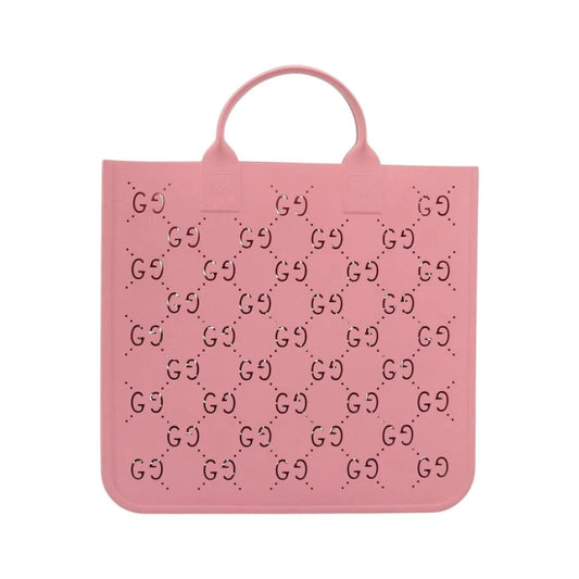 Gucci Children's Tote Printed GG Coated Canvas, Pink, Rubber, Tote Bag