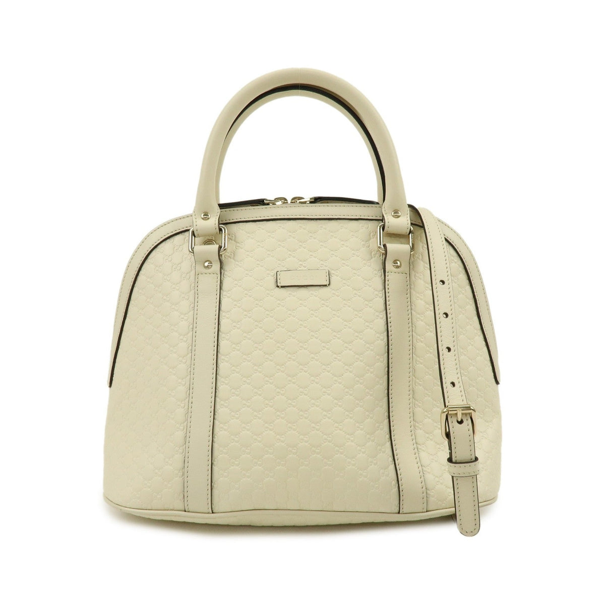 Gucci Convertible Dome Satchel Microguccissima Leather, Beige, Leather, Handbag