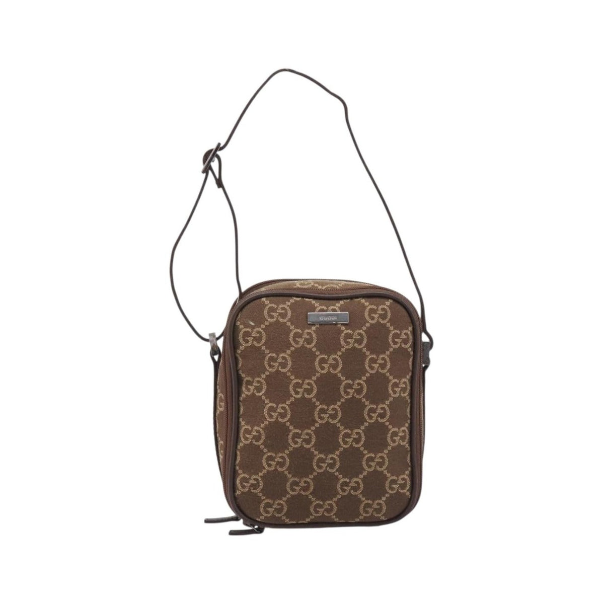 Gucci Crossbody Canvas, Brown, Canvas, Crossbody Bag