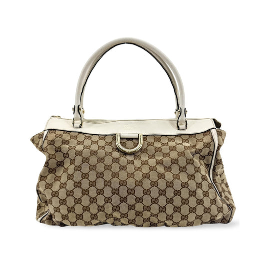 Gucci D-Ring GG Canvas, Beige, Canvas, Shoulder Bag