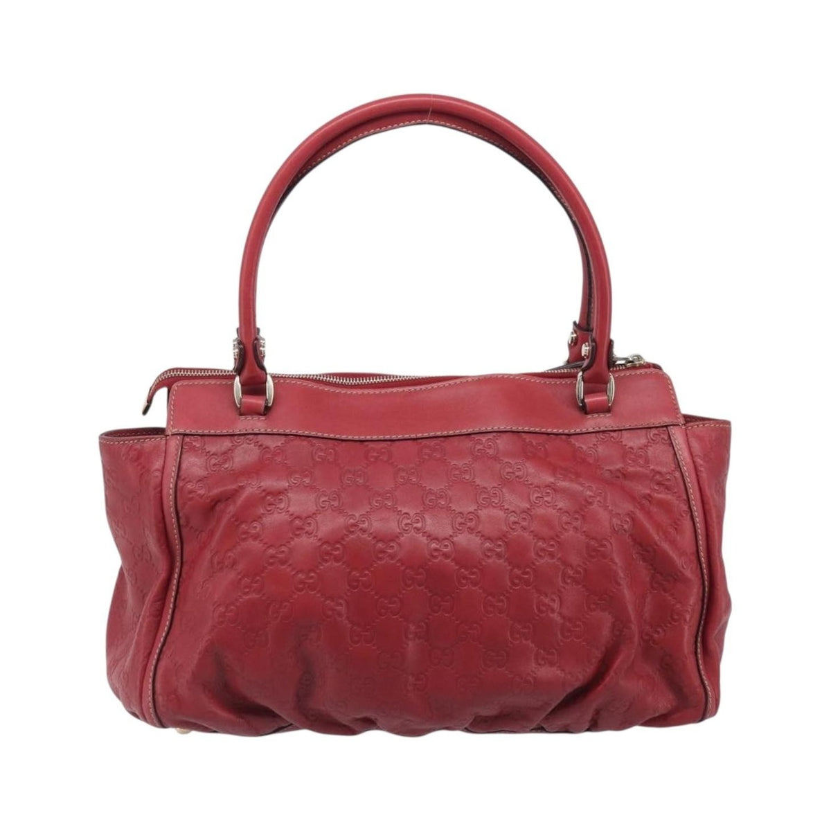 Gucci D Ring Guccissima Leather, Red, Leather, Tote Bag