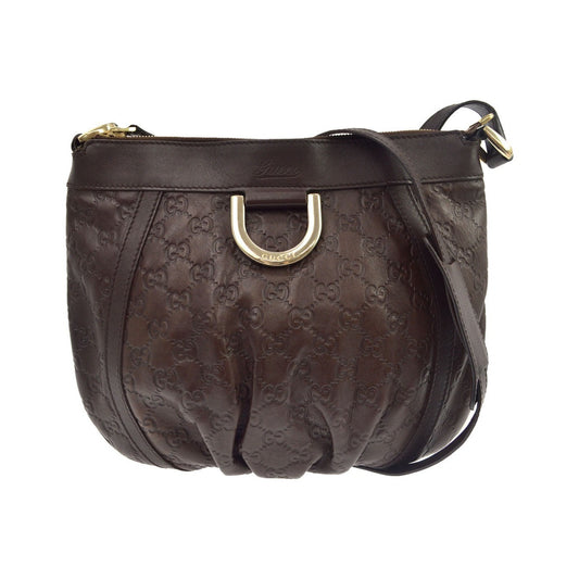 Gucci D Ring Messenger Guccissima Leather, Brown, Leather, Shoulder Bag