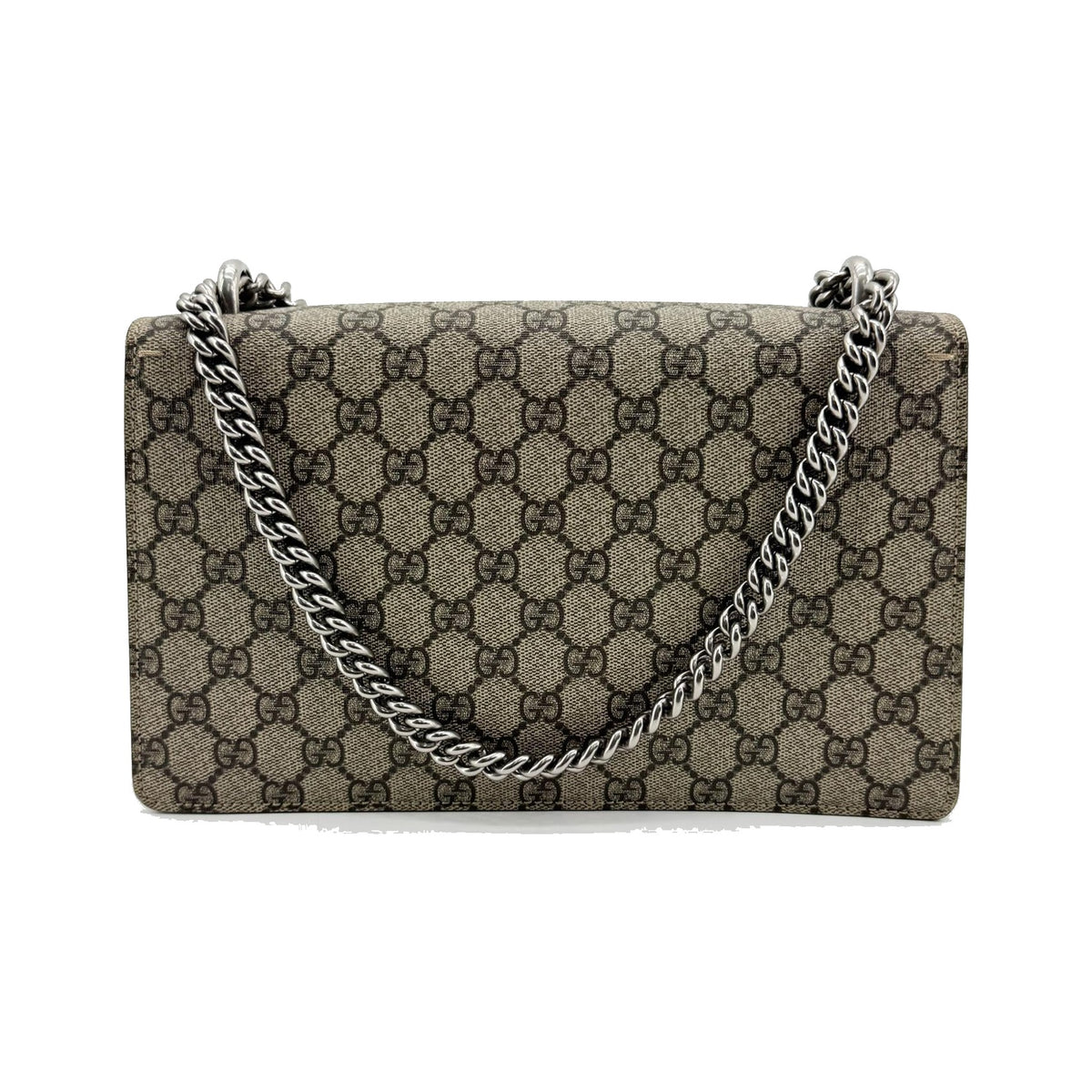 Gucci Dionysus GG Coated Canvas, Brown, Suede, Handbag