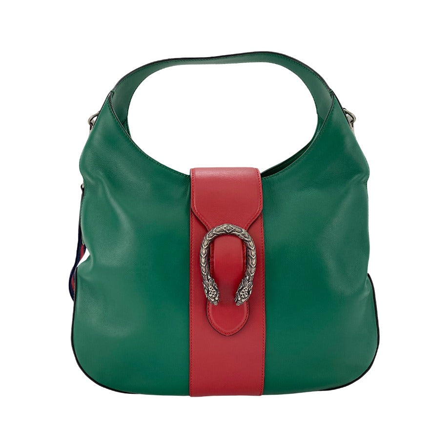 Gucci Dionysus Hobo Leather, Green, Leather, Shoulder Bag