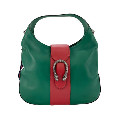 Gucci Dionysus Hobo Leather, Green, Leather, Shoulder Bag
