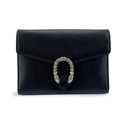 Gucci Dionysus Leather, Black, Leather, Handbag