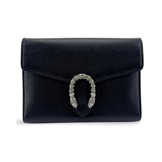 Gucci Dionysus Leather, Black, Leather, Handbag