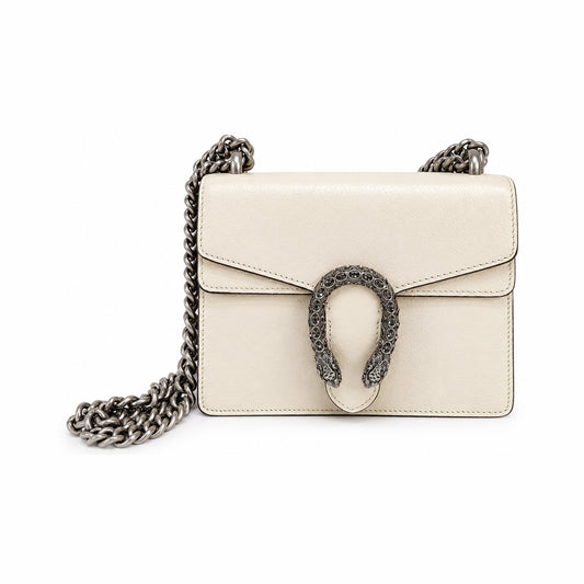 Gucci Dionysus Leather, Beige, Leather, Handbag