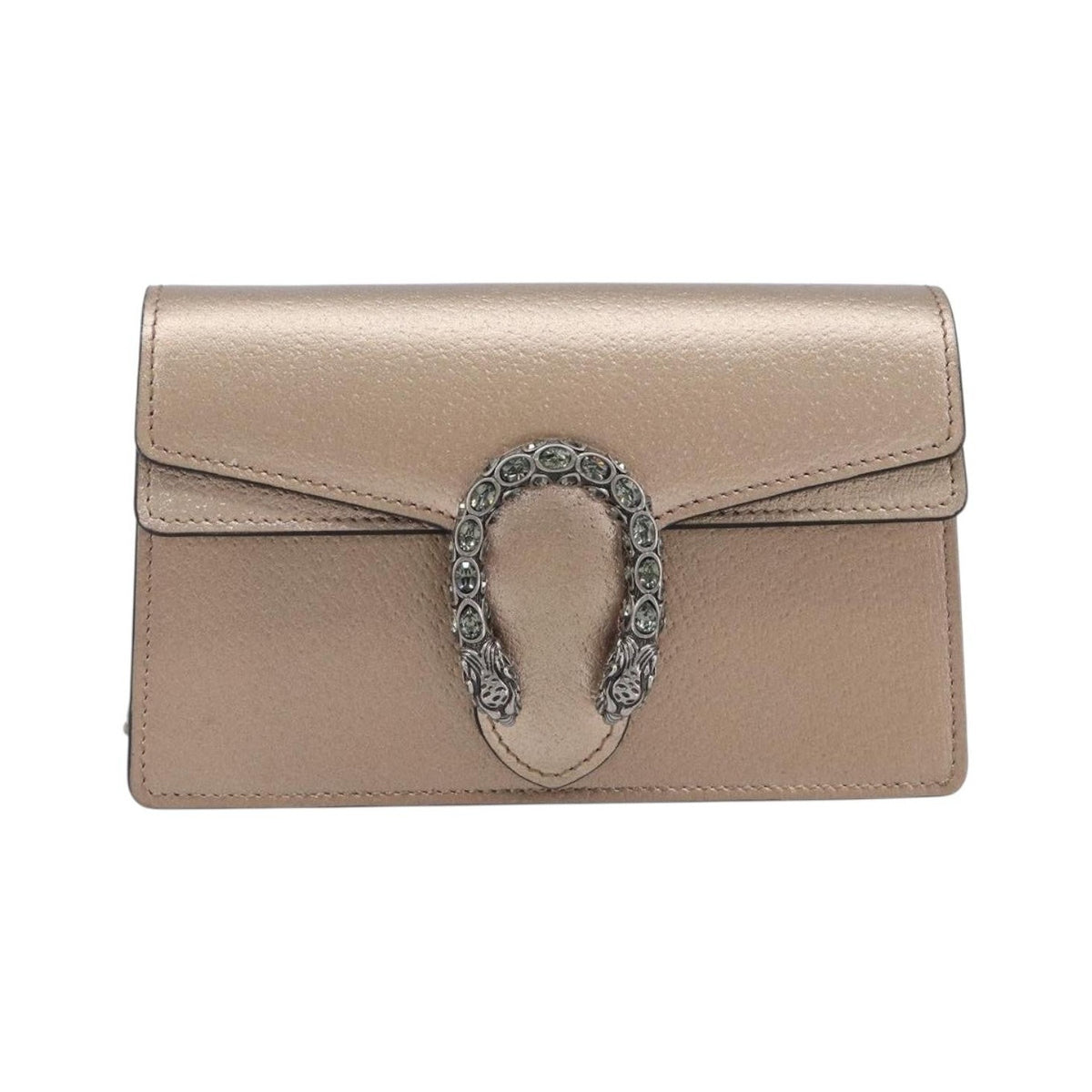 Gucci Dionysus Leather, Gold, Leather, Handbag