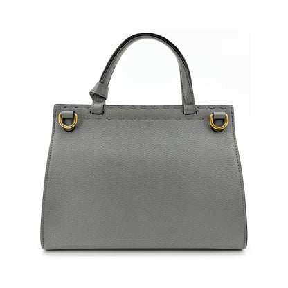Gucci GG Marmont Animalier Top Handle Leather, Gray, Leather, Handbag