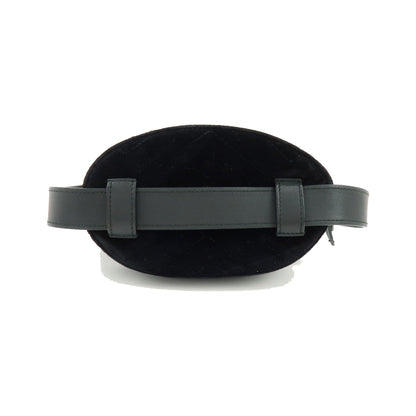 Gucci GG Marmont Belt Embellished Matelasse Velvet, Black, Velvet, Handbag