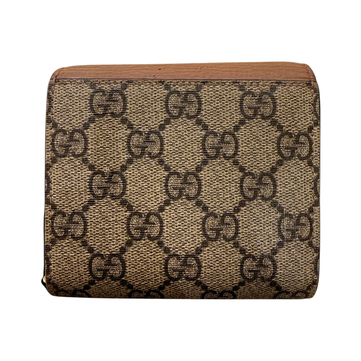 Gucci GG Marmont Card Case GG Coated Canvas with Leather, Beige, Canvas, Card Holder