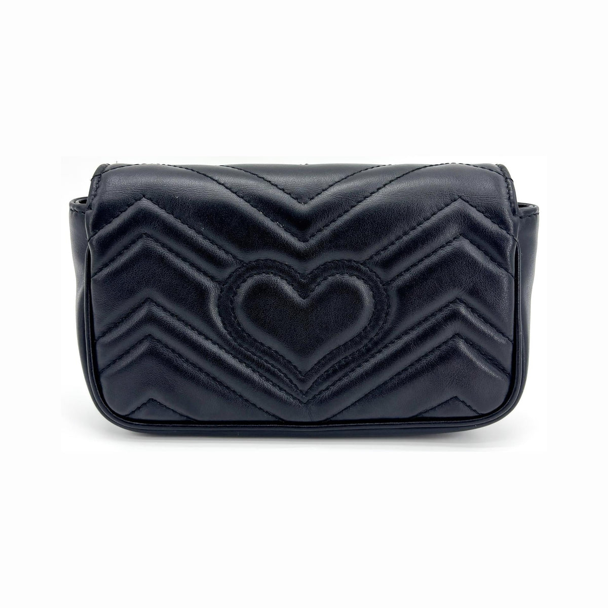 Gucci GG Marmont Flap Matelasse Leather, Black, Leather, Handbag