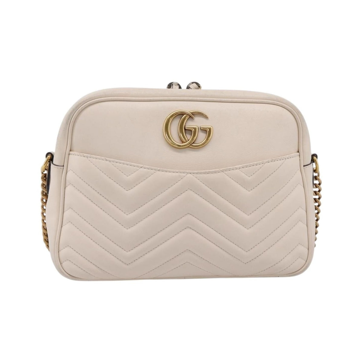 Gucci GG Marmont Multi-Use Matelasse Leather, White, Leather, Handbag