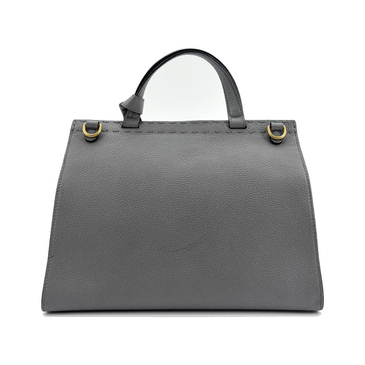 Gucci GG Marmont Top Handle Leather, Gray, Leather, Handbag