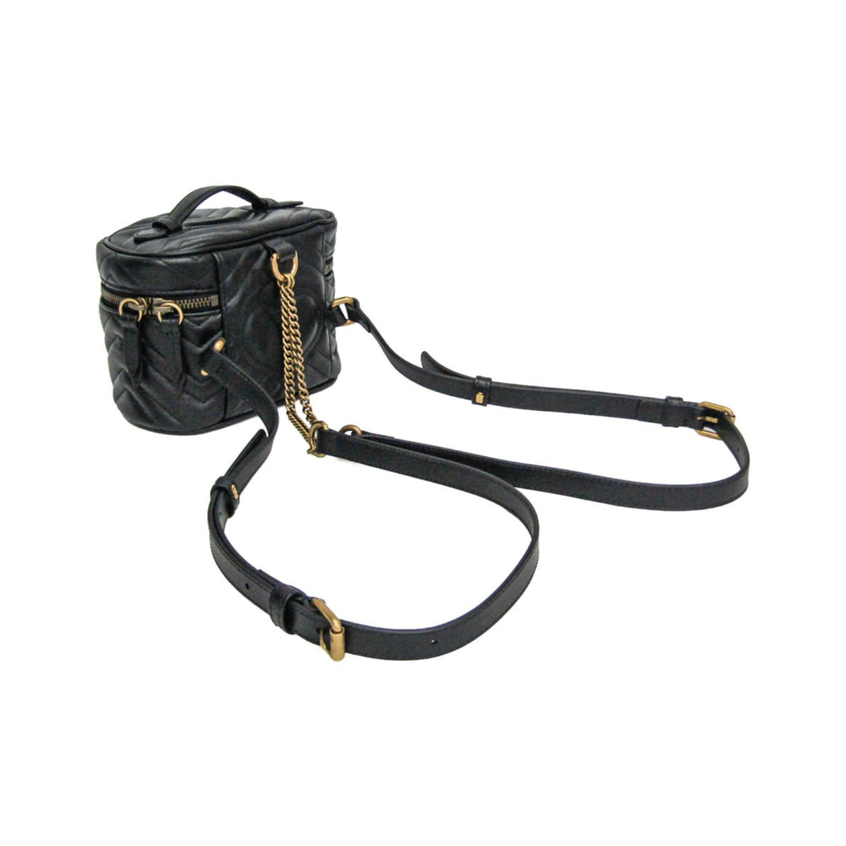 Gucci GG Marmont Vanity Matelasse Leather, Black, Leather, Backpack