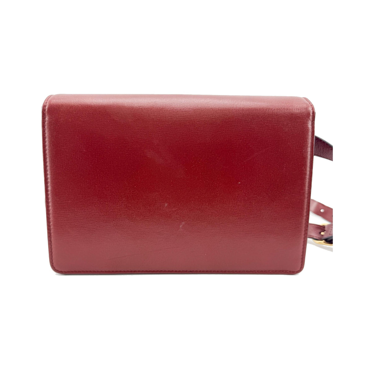 Gucci GG Ring Leather, Red, Leather, Shoulder Bag