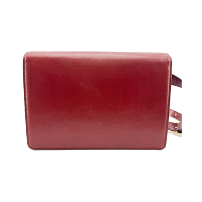 Gucci GG Ring Leather, Red, Leather, Shoulder Bag