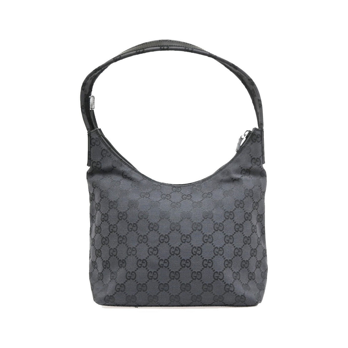 Gucci Hobo GG Canvas, Black, Canvas, Shoulder Bag