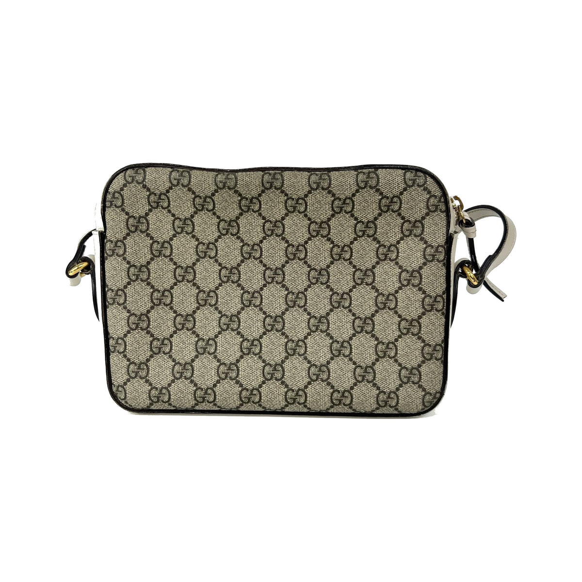 Gucci Horsebit 1955 Flap Pocket Camera GG Coated Canvas and Leather, Beige, Canvas, Handbag